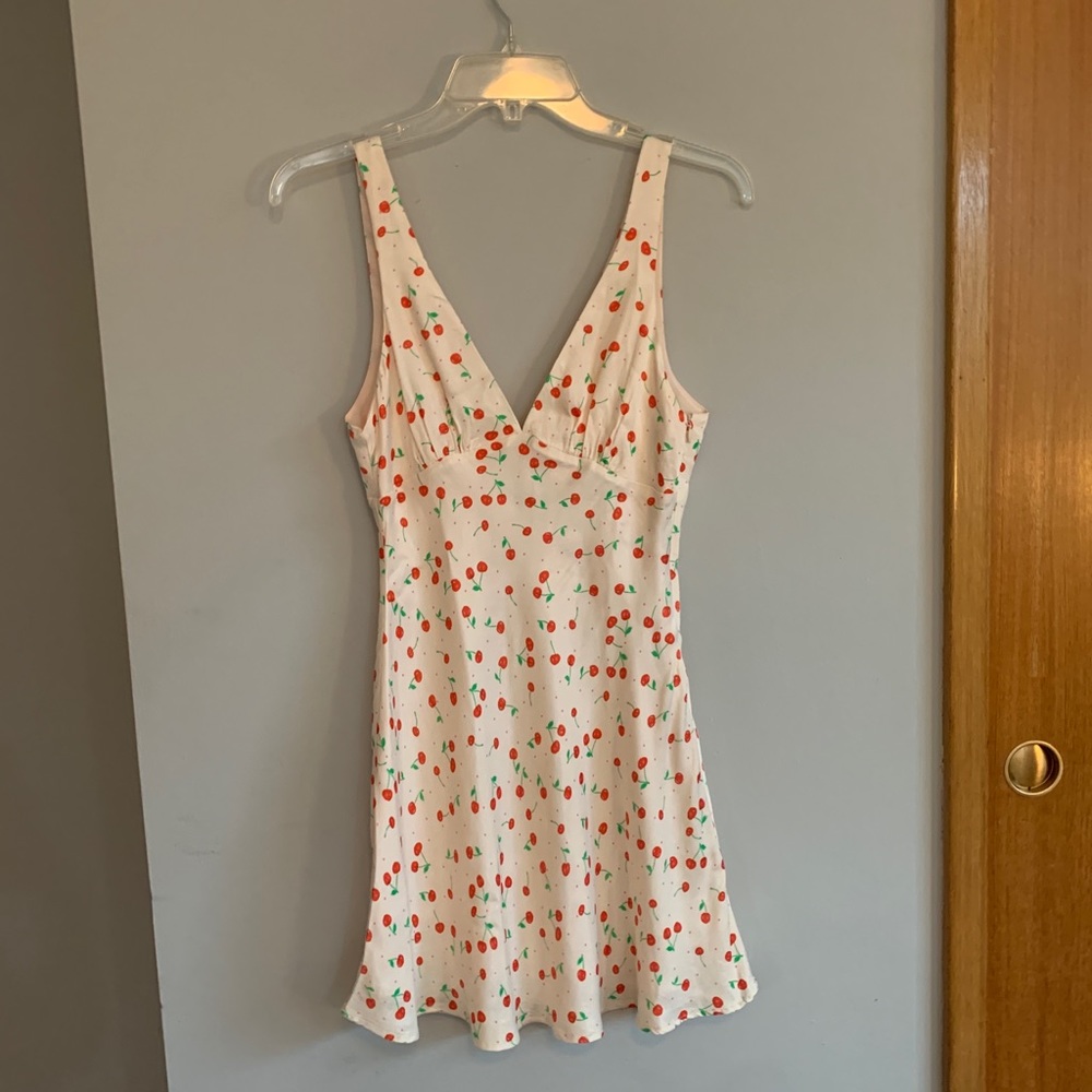 Zara Satin Cherry Dress